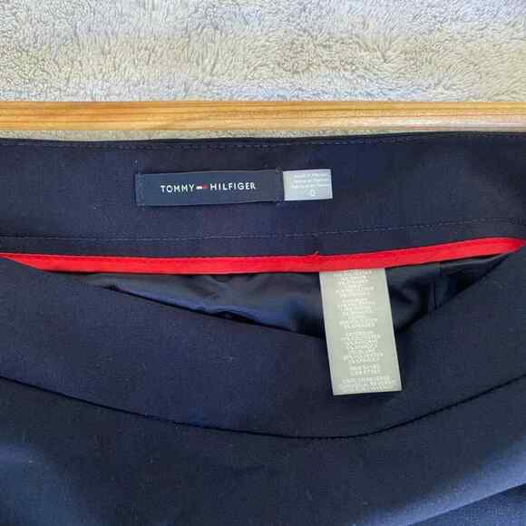 Tommy Hilfiger Navy Ruffle Hi-Low Skirt Suit Separates Lined Side Zip Size 0 - Picture 6 of 12